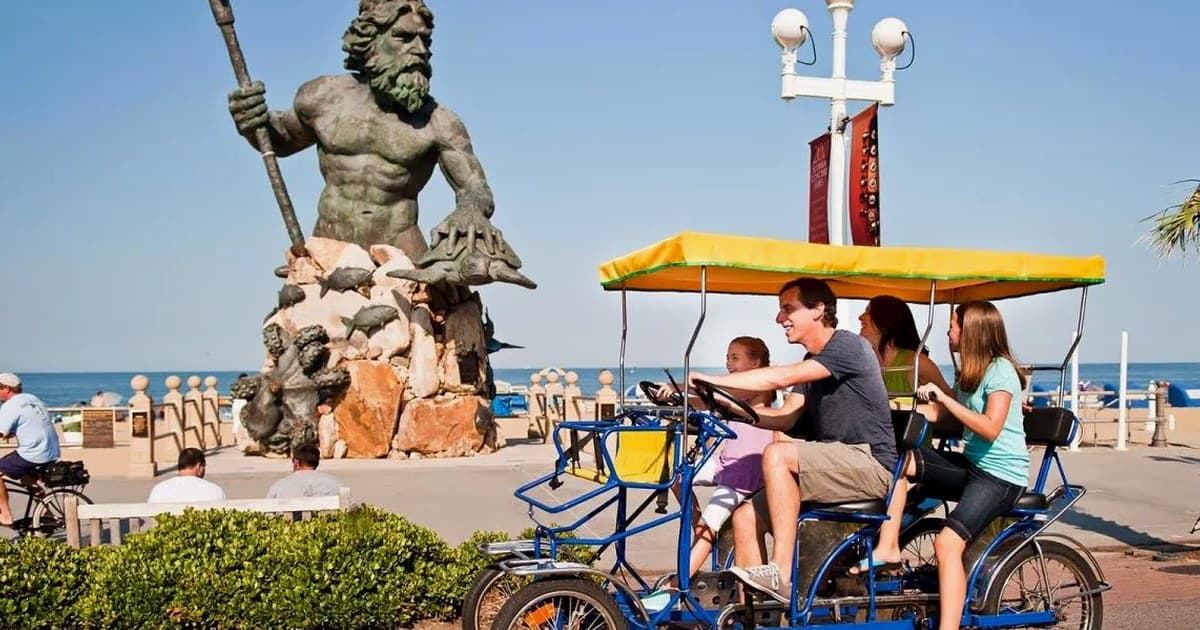 The Virginia Beach oceanfront boardwalk